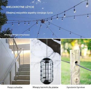 Stalowy kabel lotniczy 4,8 mm 7x19 152 m T304, linka wciągarki 6