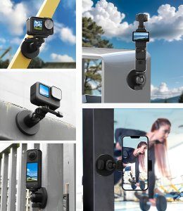 MAGNETYCZNY UCHWYT KULOWY Z GWINTEM 1/4" DO KAMER SPORTOWYCH, M.IN. INSTA360, DJI OSMO POCKET, ACTION 6