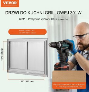 Vevor Podwójne Drzwi do Grilla 7