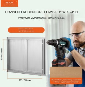 Vevor Podwójne Drzwi do Grilla 7