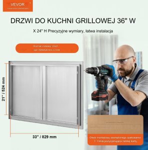 Vevor Podwójne Drzwi do Grilla 7