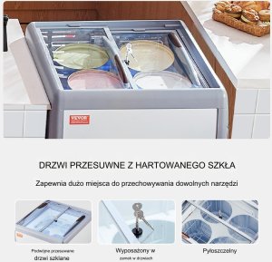 Komercyjna Gablota na Lody 158 L 4