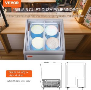 Komercyjna Gablota na Lody 158 L 7