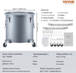 Wiadro na Tłuszcz do Frytkownic Fryturę 60 Litrów 2