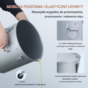 Wiadro na Tłuszcz do Frytkownic Fryturę 60 Litrów 4