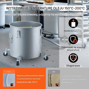 Wiadro na Tłuszcz do Frytkownic Fryturę 60 Litrów 6