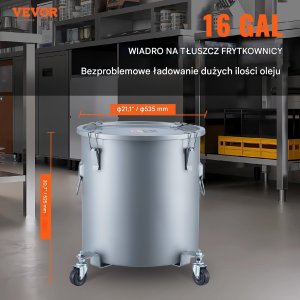 Wiadro na Tłuszcz do Frytkownic Fryturę 60 Litrów 7