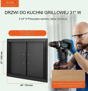 Vevor Podwójne Drzwi do Grilla 7
