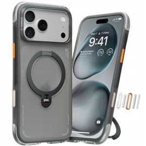 TORRAS Ostand Spin Air - etui do iPhone 17 Pro Max kompatybilne z MagSafe (shadow black) 2