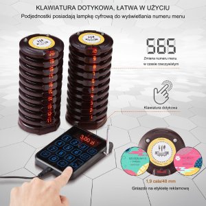 Pager Restauracyjny System Przywoławczy 20 Pagerów 3