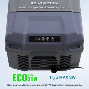 Lodówka turystyczna samochodowa przenośna z zamrażalką kompresorowa 37L 60W 5