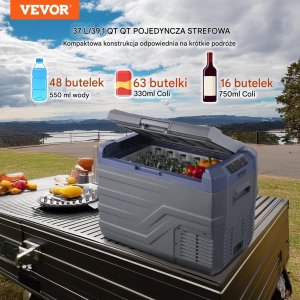 Lodówka turystyczna samochodowa przenośna z zamrażalką kompresorowa 37L 60W 8