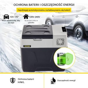 LODÓWKA TURYSTYCZNA SAMOCHODOWA PRZENOŚNA Z ZAMRAŻALKĄ KOMPRESOROWA 50 L 5