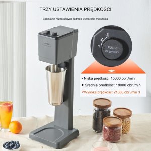 Koktajler blender kuchenny kielichowy gastronomiczny 375W 820ml 5