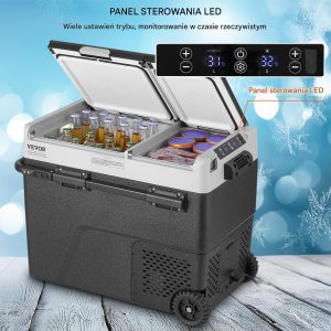 Przenośna lodówka samochodowa 58L z funkcją wytwarzania lodu 55 W 3