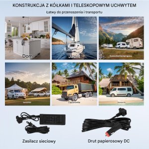 Przenośna lodówka samochodowa 58L z funkcją wytwarzania lodu 55 W 5