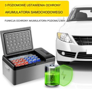 Lodówka turystyczna 15L 12V samochodowa przenośna camping van 4