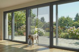 Moskitiera na Drzwi Balkonowe Magnetyczna Siatka na Komary Muchy Osy "Silent Screen" Antracytowa 220x100cm 13