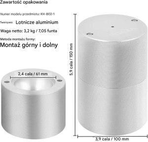 Prasa do kul lodowych 60mm aluminiowa z akcesoriami do drinków 2