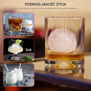 Prasa do kul lodowych 60mm aluminiowa z akcesoriami do drinków 5