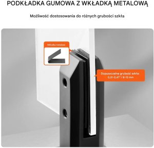 Uchwyty do szkła 10 szt. kwadratowe mocowanie 304 stal balkon taras 6