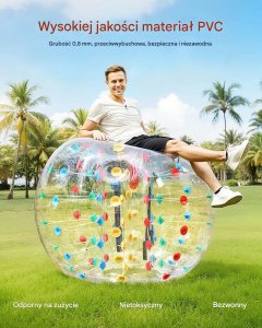 Piłka dmuchana 1,52m 0,8mm PVC Bumper Ball do zabawy ogrodowej kolorowa 5