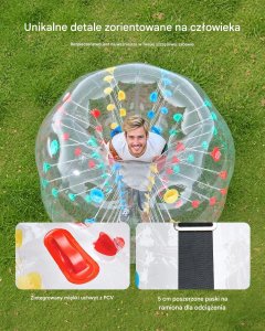 Piłka dmuchana 1,52m 0,8mm PVC Bumper Ball do zabawy ogrodowej kolorowa 6
