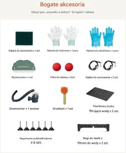 Wanna groomerska dla psa stalowa z prysznicem schodkami do kąpieli zwierząt 6