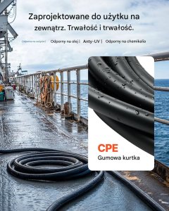 Roline Przewód elektryczny 6AWG 7,62m miedziany 16 mm kabel zasilający premium 5