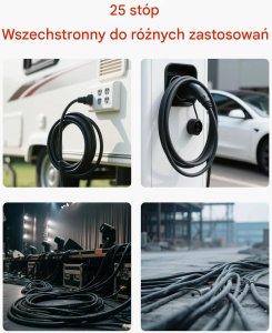 Roline Przewód elektryczny 6AWG 7,62m miedziany 16 mm kabel zasilający premium 6