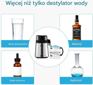Destylator wody 4L stal nierdzewna z chłodzeniem  do domu i biura 5