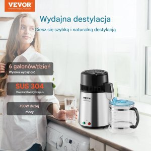 Destylator wody 4L stal nierdzewna z chłodzeniem  do domu i biura 6