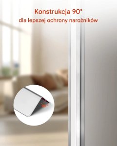 Narożnik ścienny 38x38mm nierdzewny 10szt zestaw z taśmą 3M ochrona kąta 6