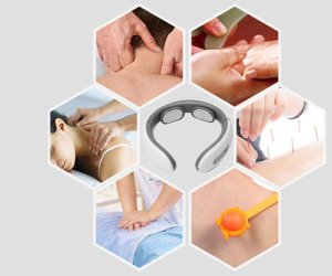 Masażer elektrostymulator szyi karku tens ems 2w1 9