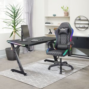 Biurko gamingowe Cobra CRF4576RGB Black, LED RGB, 120 cm 7