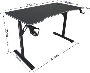 Biurko gamingowe Cobra CR4574BK czarny 120 cm 8