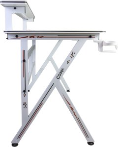 Biurko gamingowe z półką Cobra CR4010WH białe 120 cm 3