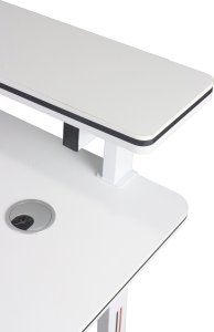 Biurko gamingowe z półką Cobra CR4010WH białe 120 cm 8