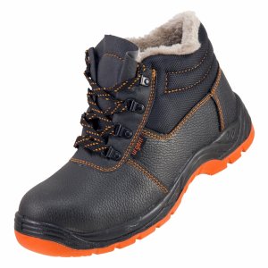 Trzewiki ZIMA skóra bezpieczne ocieplane metalowy podnosek antyelektrostatyczne absorpcja energii w pięcie wkładka antyprzebiciowa podeszwa PU/PU warsztat magazyn kierowca logistyka URG-106S3 44 2