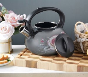 Czajnik emaliowany 3L z gwizdkiem. Masterpan MP-2547. Indukcja, gaz 3