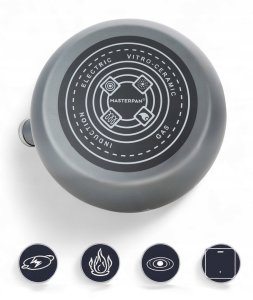 Czajnik emaliowany 3L z gwizdkiem. Masterpan MP-2547. Indukcja, gaz 5