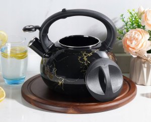 Czajnik emaliowany 3L z gwizdkiem. Masterpan MP-2548. Indukcja, gaz 3