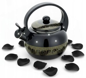 Czajnik emaliowany 2,2L z gwizdkiem. Masterpan MP-2513. Indukcja, gaz 2