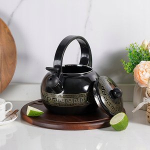 Czajnik emaliowany 2,2L z gwizdkiem. Masterpan MP-2513. Indukcja, gaz 3