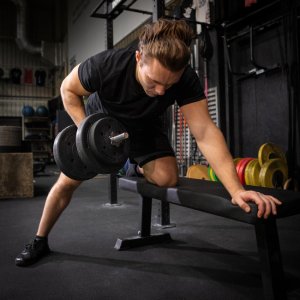 Gryf krótki 48 cm do hantli z zaciskami zestaw 2 szt. gwintowane 28 mm stal chromowana UNIWERSALNY 3