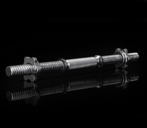 Gryf krótki 48 cm do hantli z zaciskami zestaw 2 szt. gwintowane 28 mm stal chromowana UNIWERSALNY 4