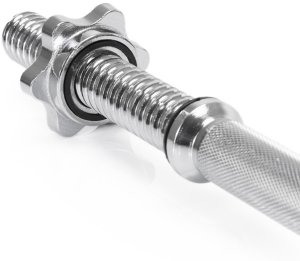 Gryf krótki 48 cm do hantli z zaciskami zestaw 2 szt. gwintowane 28 mm stal chromowana UNIWERSALNY 8