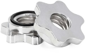 Gryf krótki 48 cm do hantli z zaciskami zestaw 2 szt. gwintowane 28 mm stal chromowana UNIWERSALNY 9