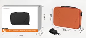 TORBA ETUI CASE COMBO FUTERAŁ DO DJI OSMO ACTION 6 / 5 PRO / 4 / 3 + AKCESORIA (POMARAŃCZOWY) 13