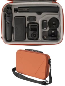 TORBA ETUI CASE COMBO FUTERAŁ DO DJI OSMO ACTION 6 / 5 PRO / 4 / 3 + AKCESORIA (POMARAŃCZOWY) 2
